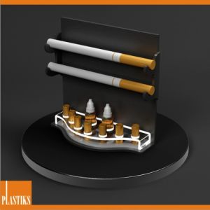 Akrylátový stojan pre elektronické cigarety kombinovaný ― Plastiks - výroba výrobkov z plexiskla na Slovensku.